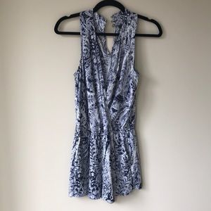 Blue and White BCBG romper